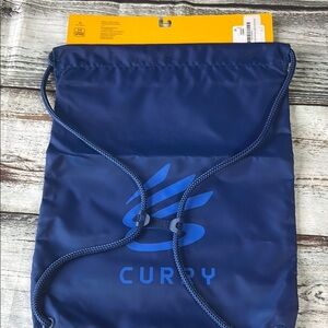 Under Armour Curry SC40 Ozsee Drawstring Backpack Bag | Blue | NWT